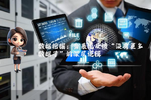 数据挖掘：当系统反馈“没有更多数据了”的深层逻辑